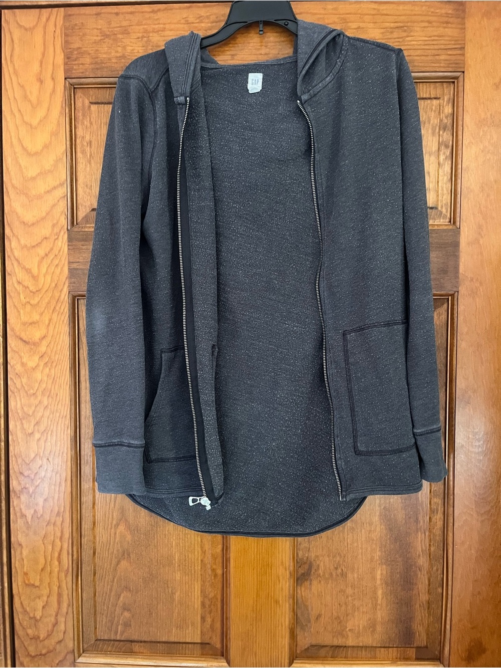 GAP Dark Charcoal Black Zip Hoodie
